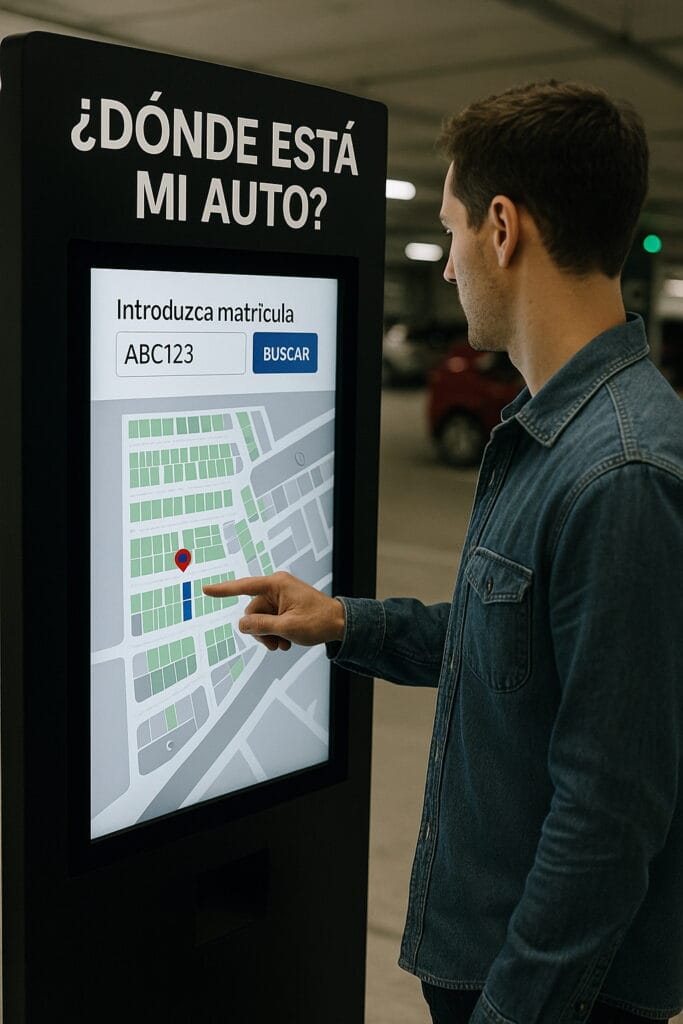Sistema find your car de iParkings para encontrar la ubicación del vehículo estacionado